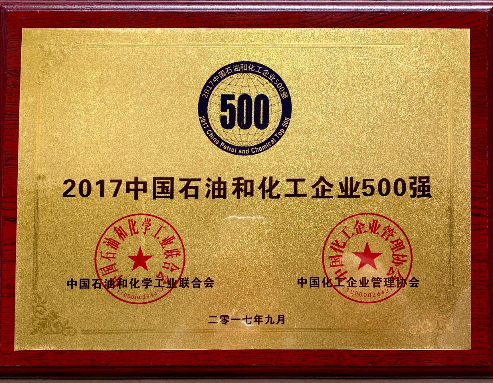 2017年中國石油和化工企業(yè)500強(qiáng)